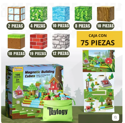Bloques Magnéticos 75 Piezas