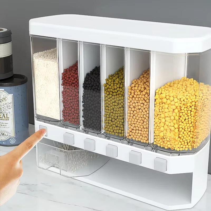 Dispensador de Granos y Cereales 6 Compartimentos