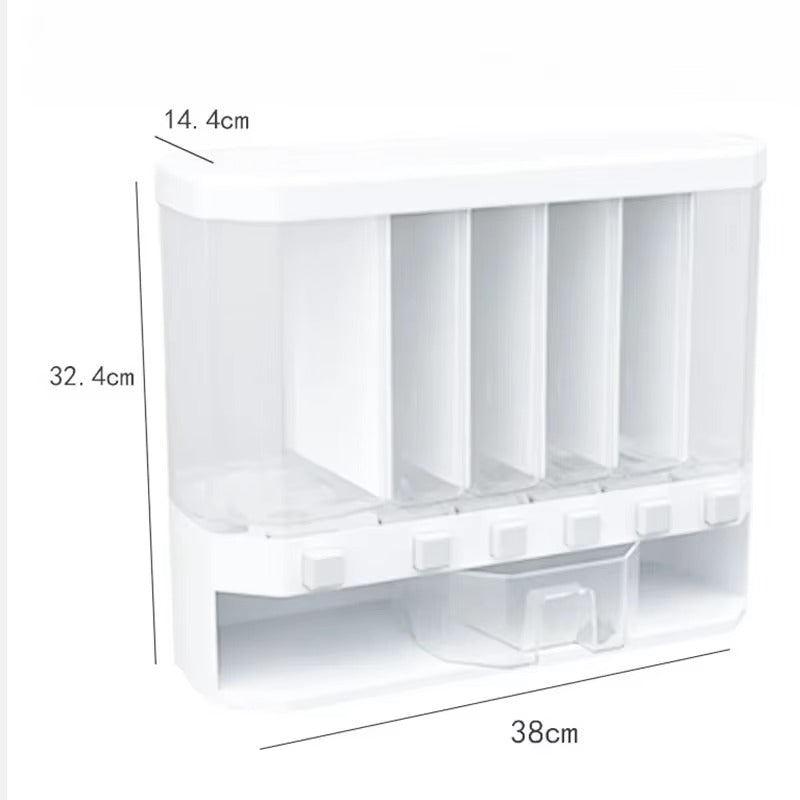 Dispensador de Granos y Cereales 6 Compartimentos