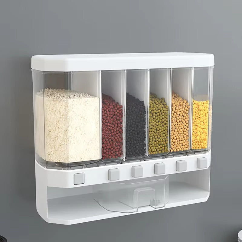 Dispensador de Granos y Cereales 6 Compartimentos